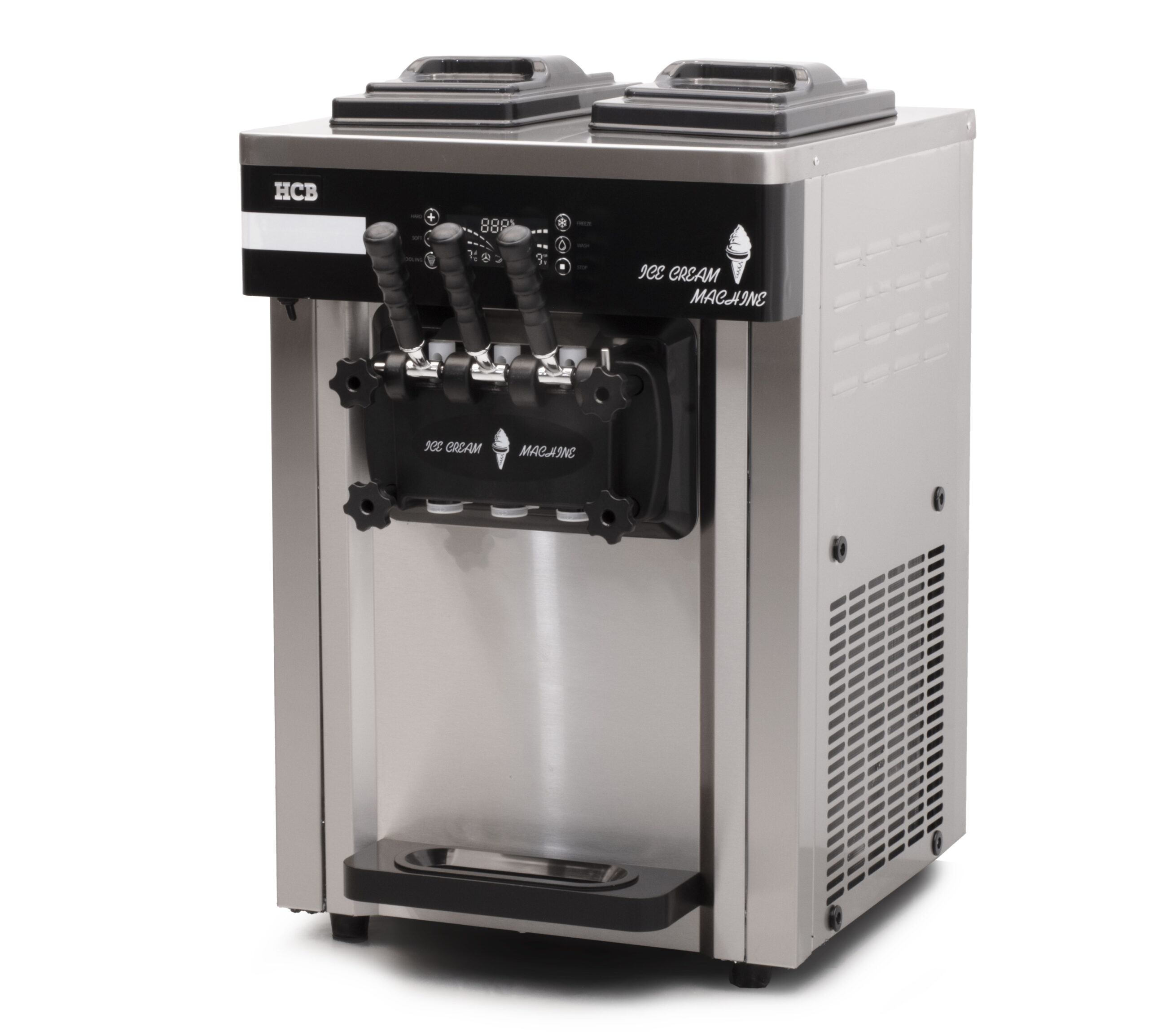 HCB Ice cream machine - set-up model - 2 flavors - 25 liters p/h - 230V - stainless steel