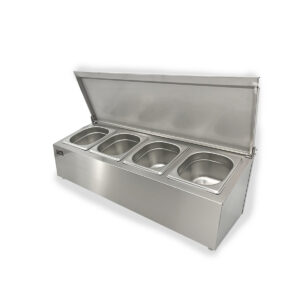 HCB Tray holder - 4 x 1/6 GN - lid - stainless steel
