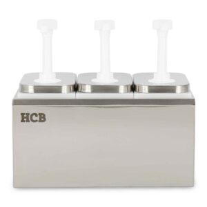 Professionele Horeca Sauspomp - 3 x 2 liter - RVS sausdispenser - Dispenser