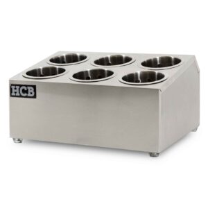 HCB Cutlery tray - 6 cups - stainless steel