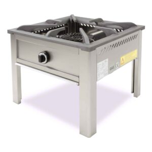 HCB Wok burner - hokker - 12 kW - natural gas - stainless steel