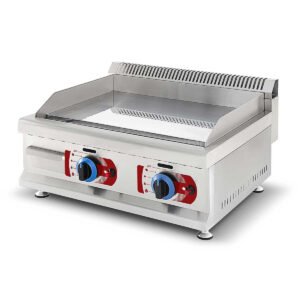 HCB griddle - smooth - 65.5 cm - propane - stainless steel