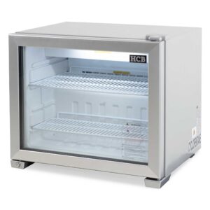 HCB Glass door refrigerator - 55 liters - silver - 230V