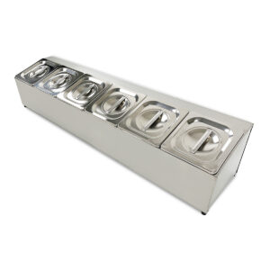 HCB Tray holder - 6 x 1/6 GN - lid - stainless steel