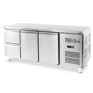 HCB Basic-line Refrigerated Workbench - 2 drawers - 2 doors - 179 cm - 230V - stainless steel