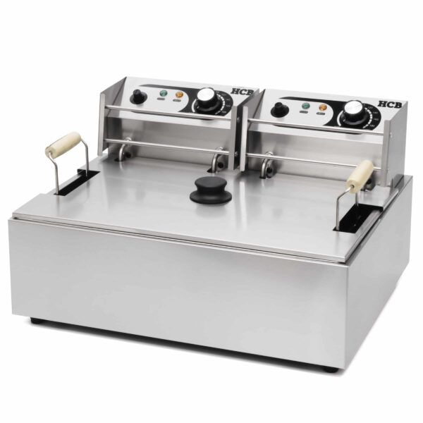 HCB Oliebollen friteuse - 14 liter - 2 x 230V - RVS