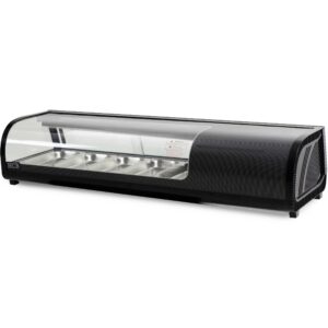 HCB Sushi showcase - 5 x 1/3 GN - 135 cm - 230V - stainless steel
