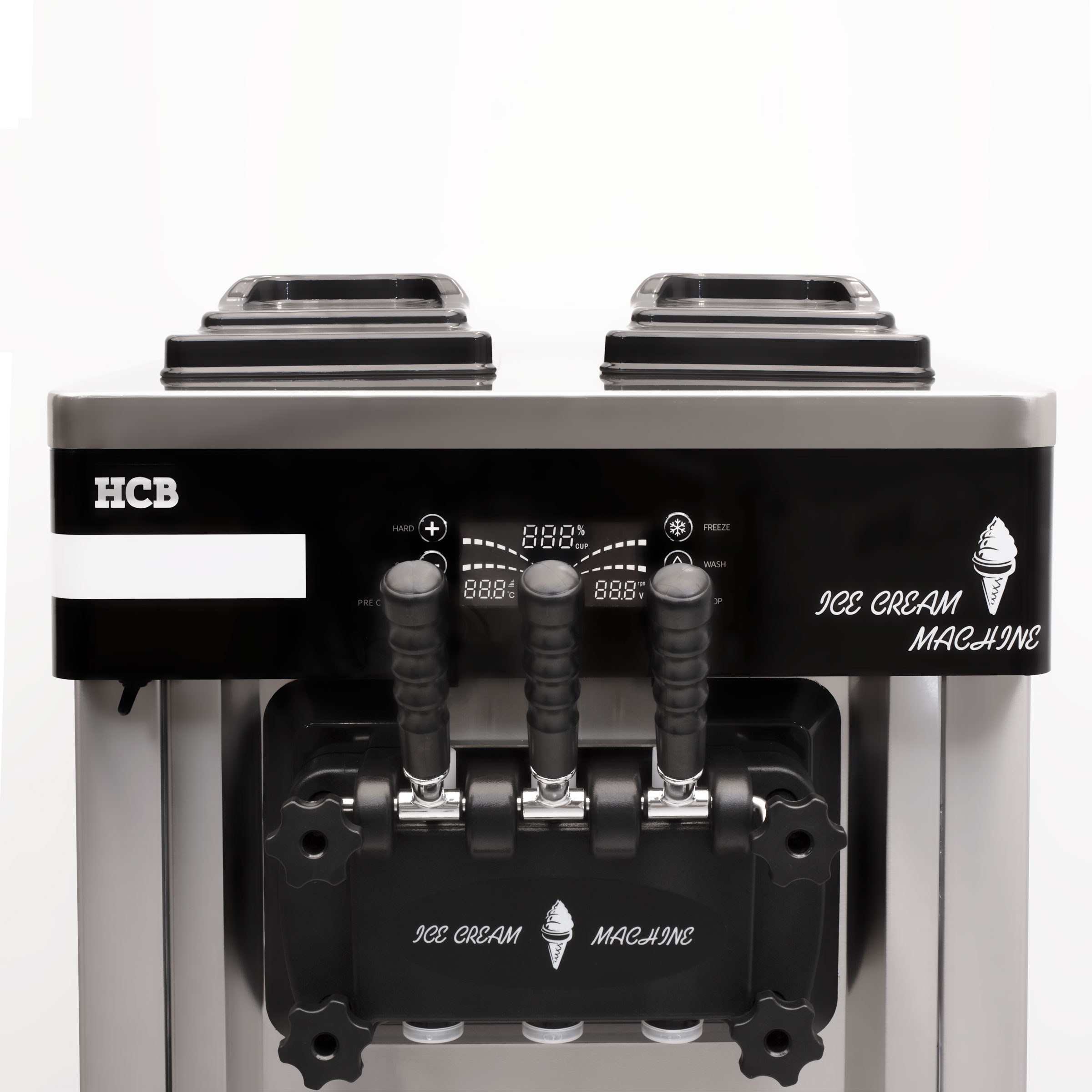 HCB Ice cream machine - set-up model - 2 flavors - 25 liters p/h - 230V - stainless steel - Image 4