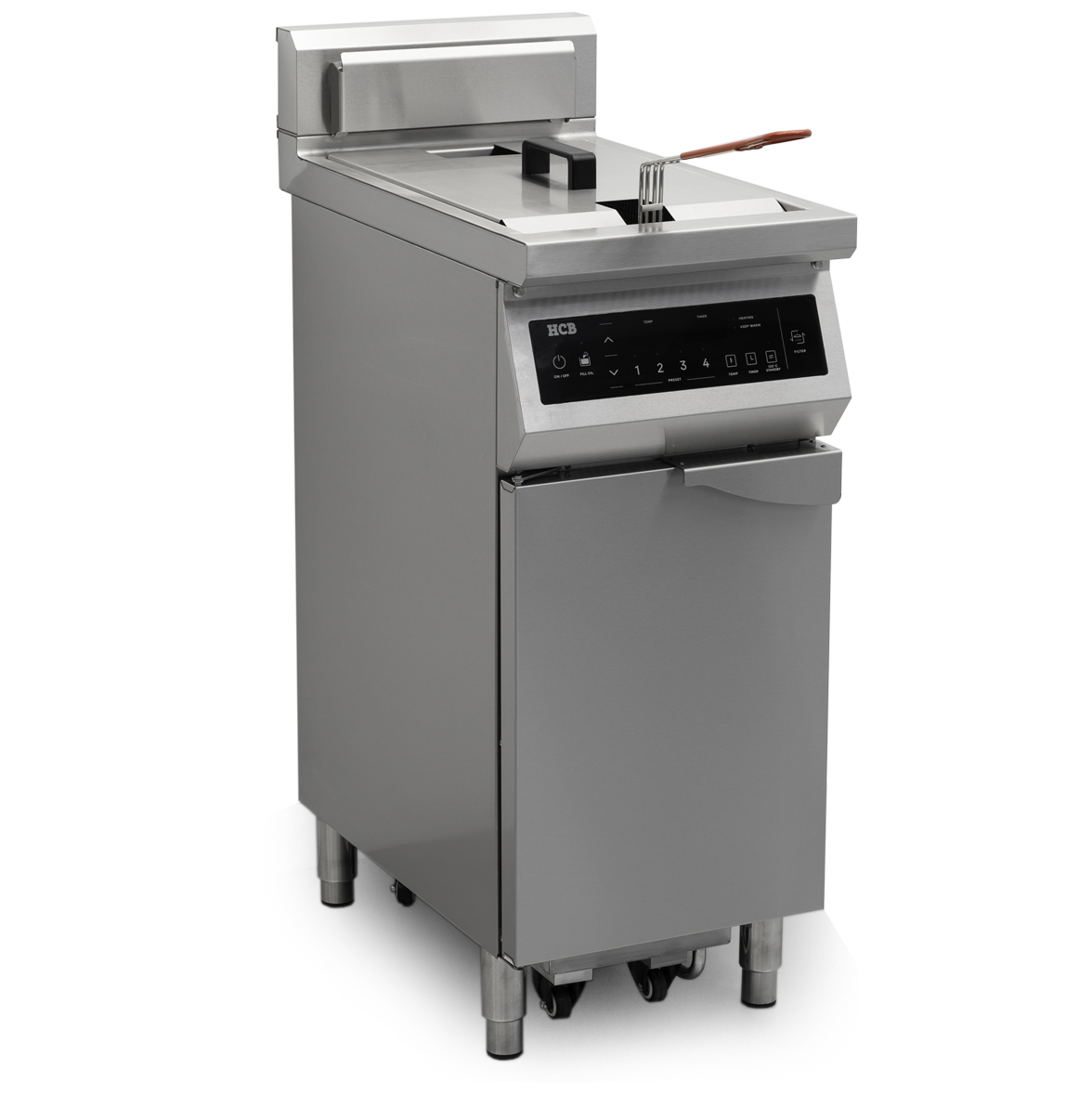 HCB Induction deep fryer - grease filter system - 20 liters - 400V - stainless steel - Image 2