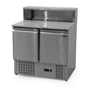 HCB Pizza workbench - folding doors - 90 cm - 390 liters - 230V - stainless steel