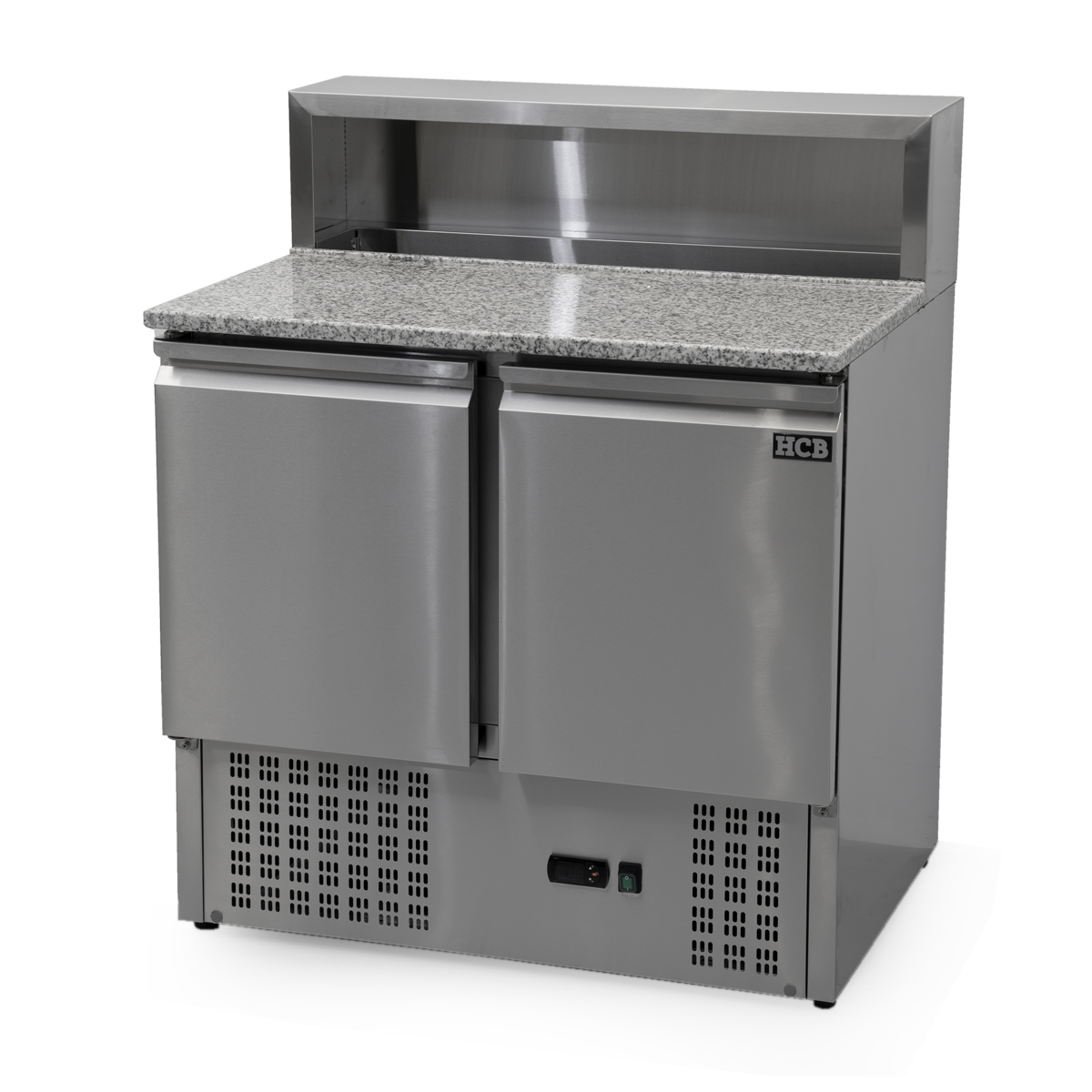 HCB Pizza workbench - folding doors - 90 cm - 390 liters - 230V - stainless steel