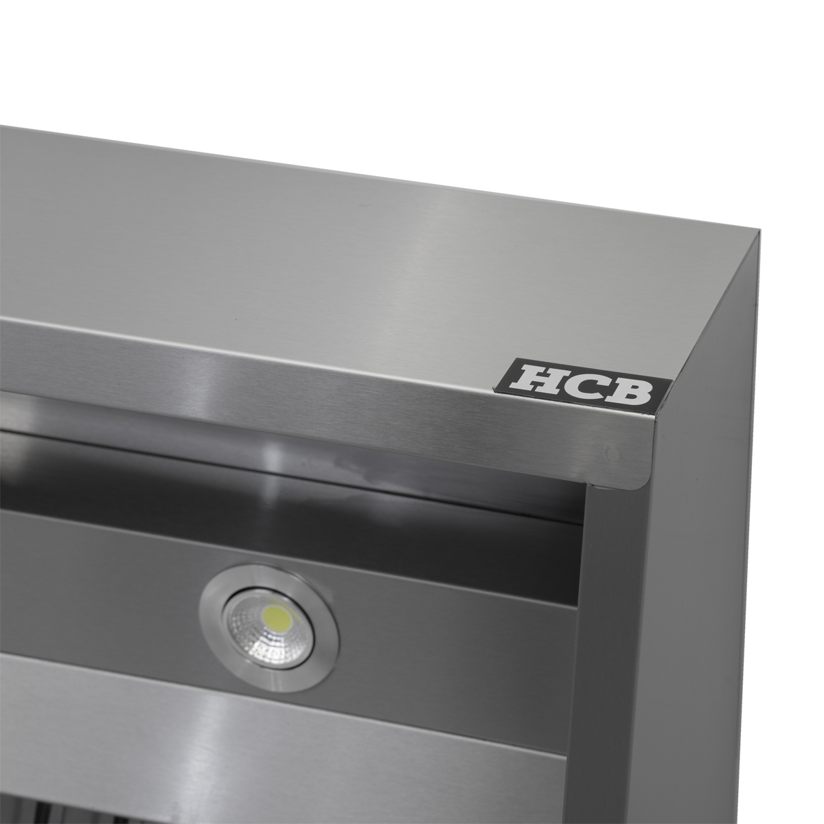 HCB exhaust hood - sloped model - 100 cm - stainless steel