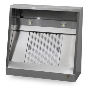 HCB exhaust hood - sloped model - 100 cm - stainless steel