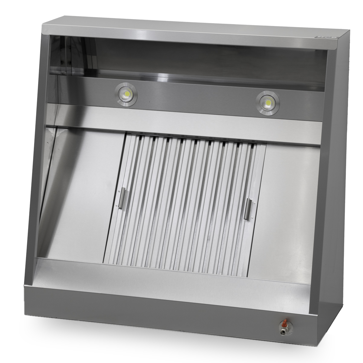 HCB exhaust hood - sloped model - 100 cm - stainless steel