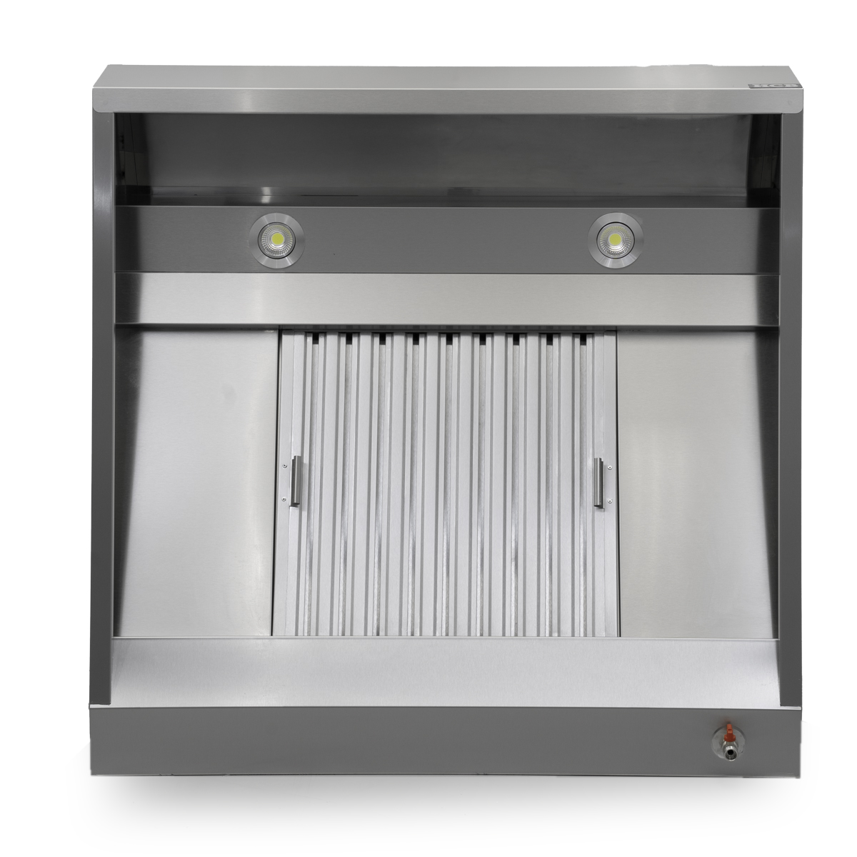 HCB exhaust hood - sloped model - 100 cm - stainless steel