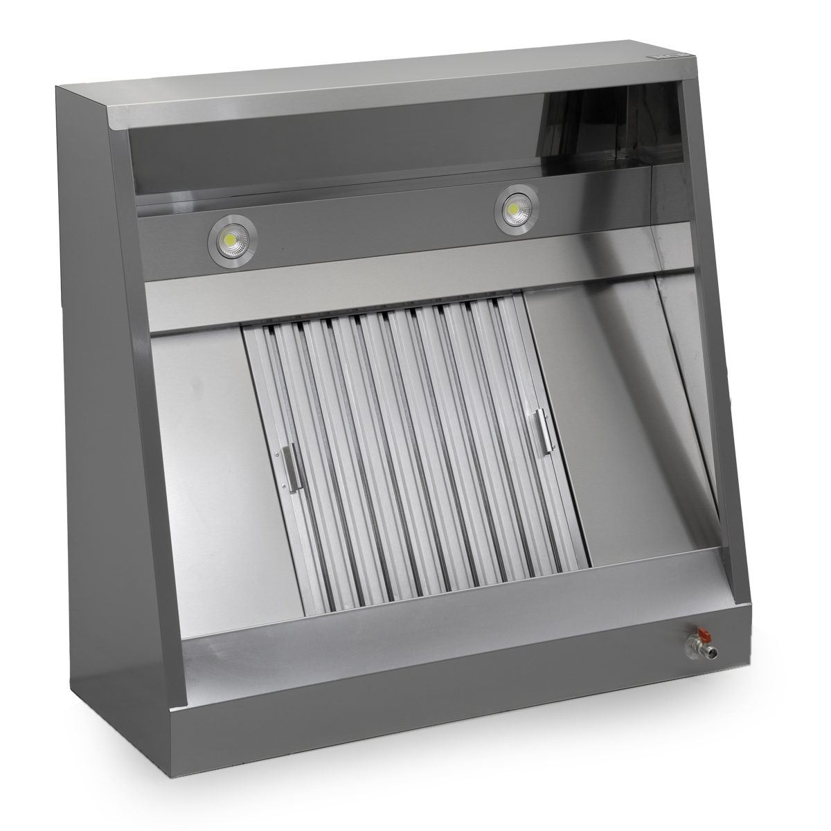 HCB exhaust hood - sloped model - 100 cm - stainless steel