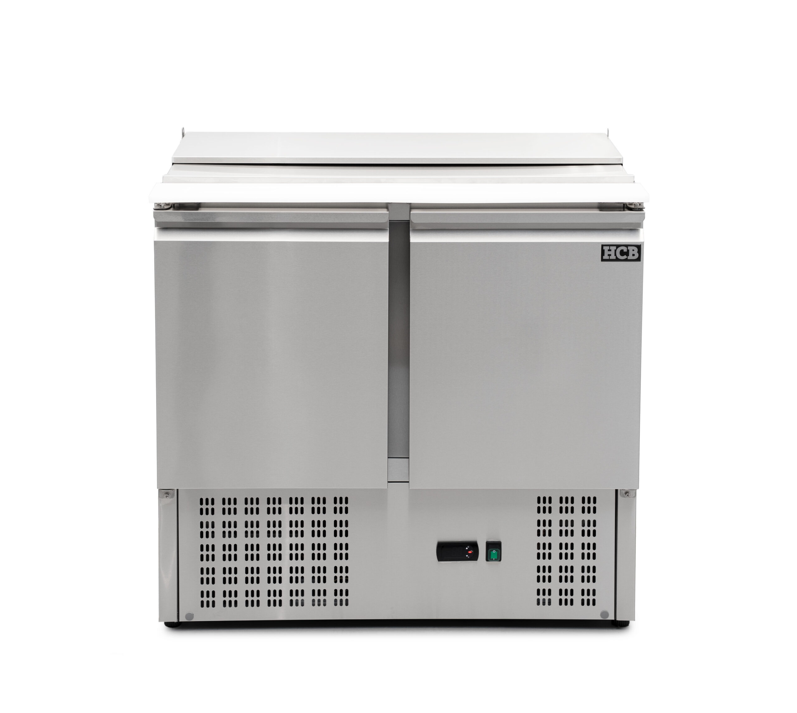 HCB Basic-line Saladette refrigerated workbench - 2 doors - 90 cm - 230V - stainless steel - Image 2