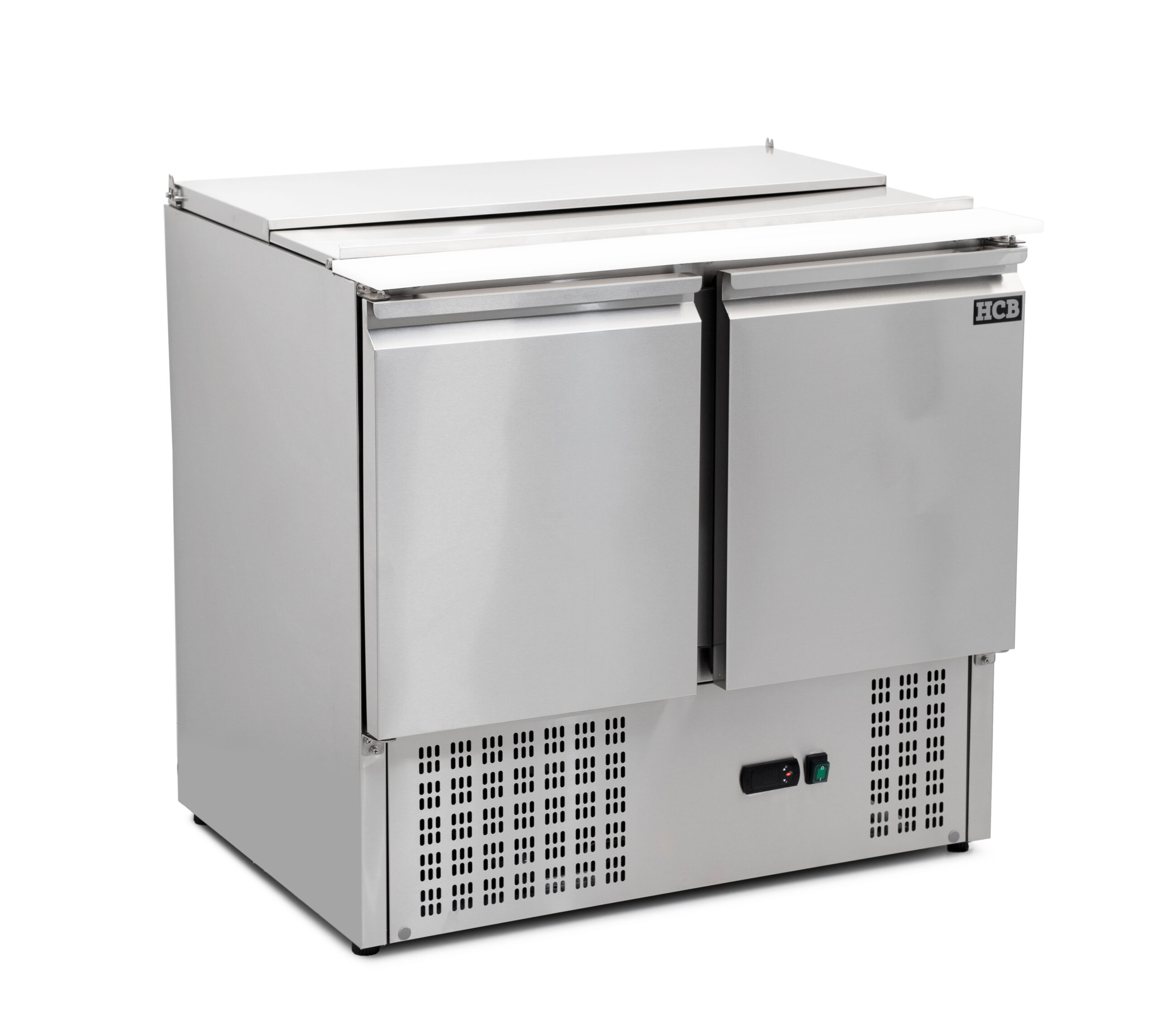 HCB Basic-line Saladette refrigerated workbench - 2 doors - 90 cm - 230V - stainless steel - Image 3