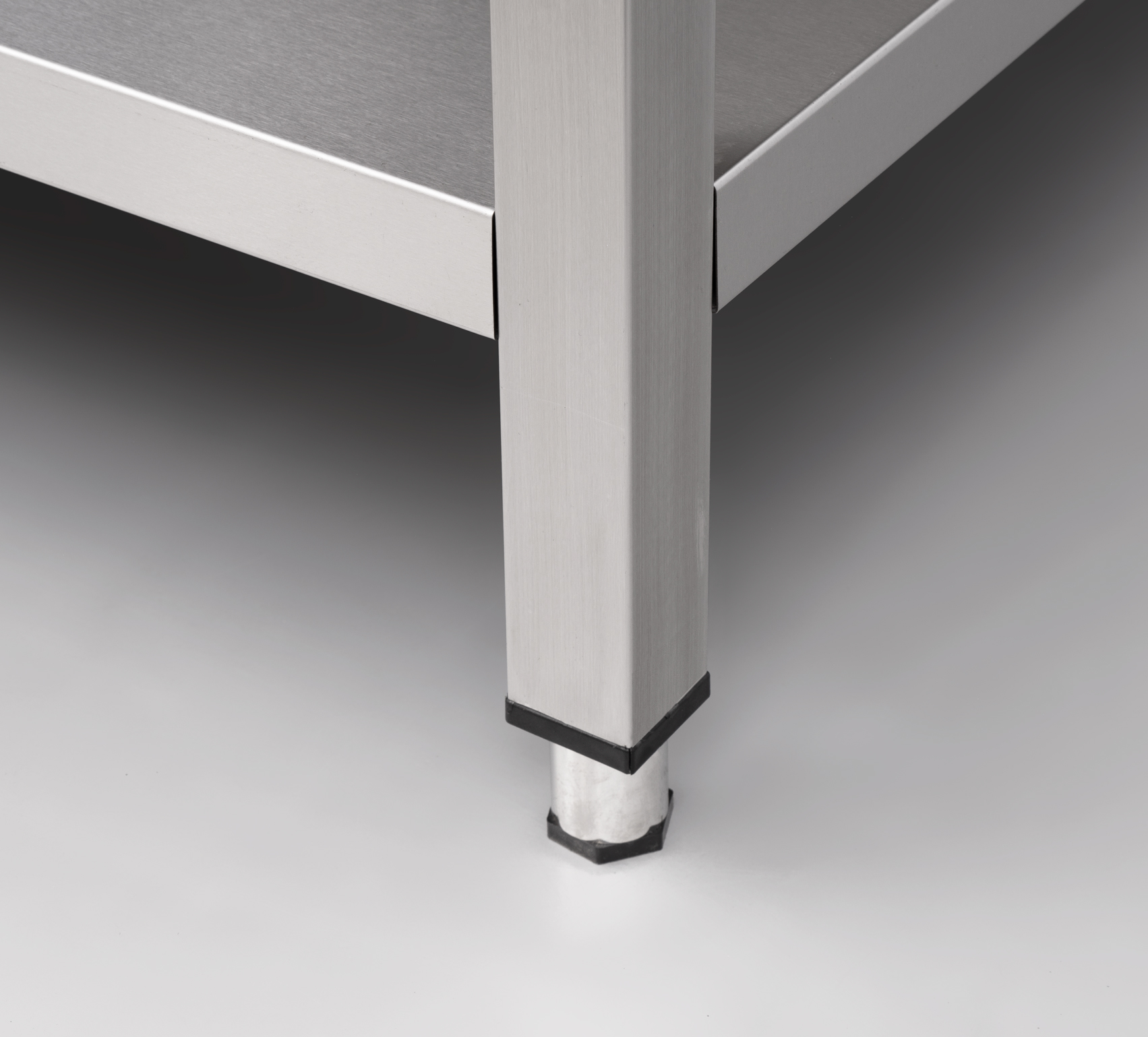 HCB Basic-line Work Table - with undershelf - 180 x 60 x 85 cm - stainless steel