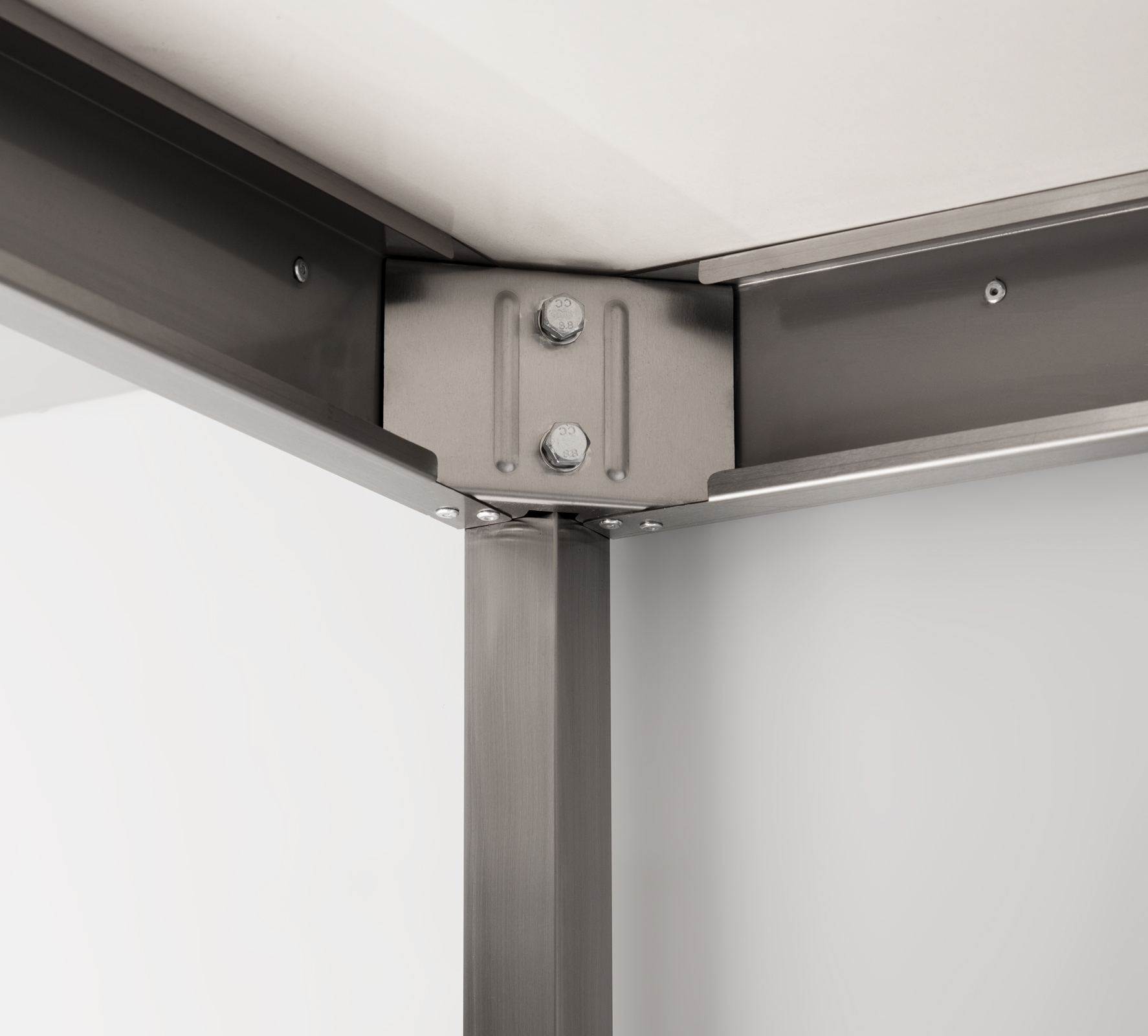 HCB Basic-line Work Table - with undershelf - 180 x 60 x 85 cm - stainless steel