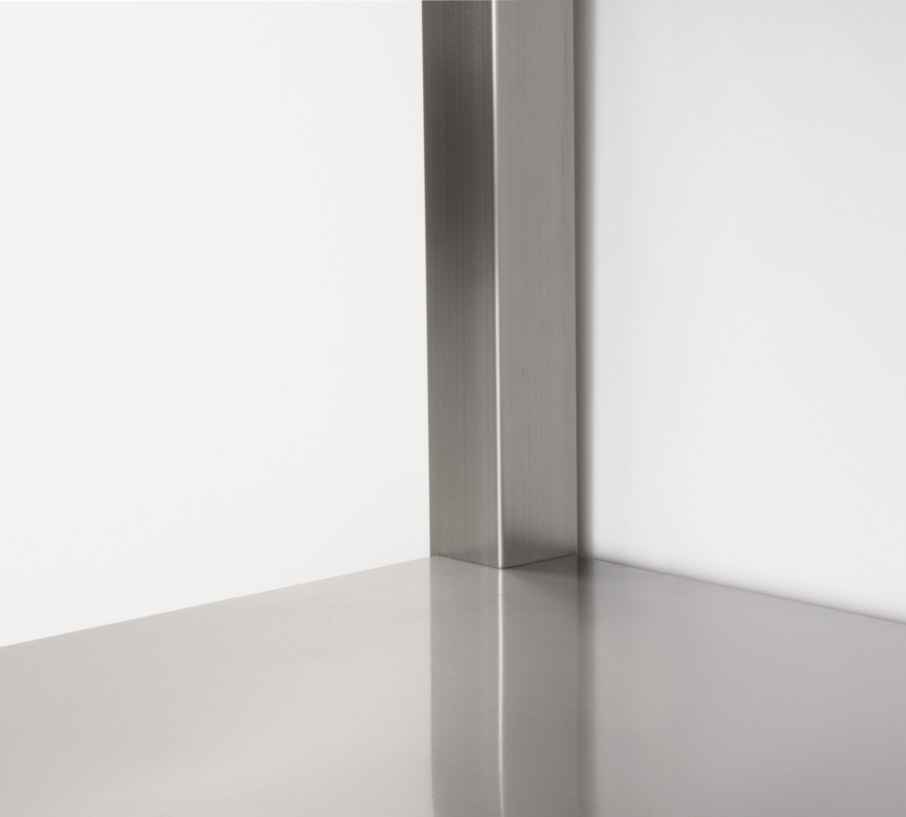 HCB Basic-line Work Table - with undershelf - 100 x 70 x 85 cm - mobile - stainless steel