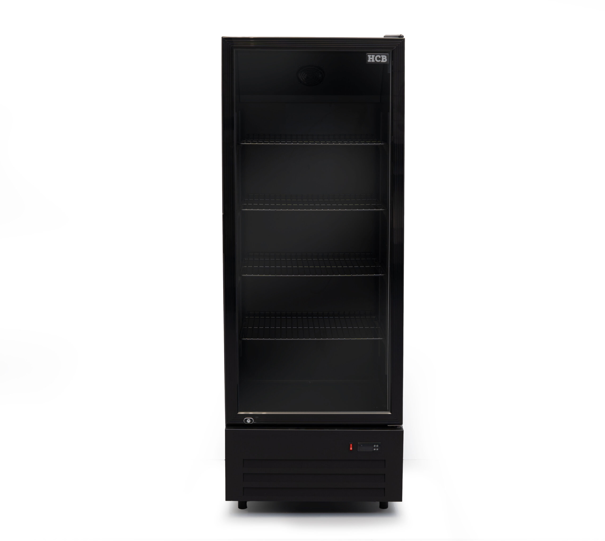 HCB Glass-Door Refrigerator - 289 liters - black - 230V