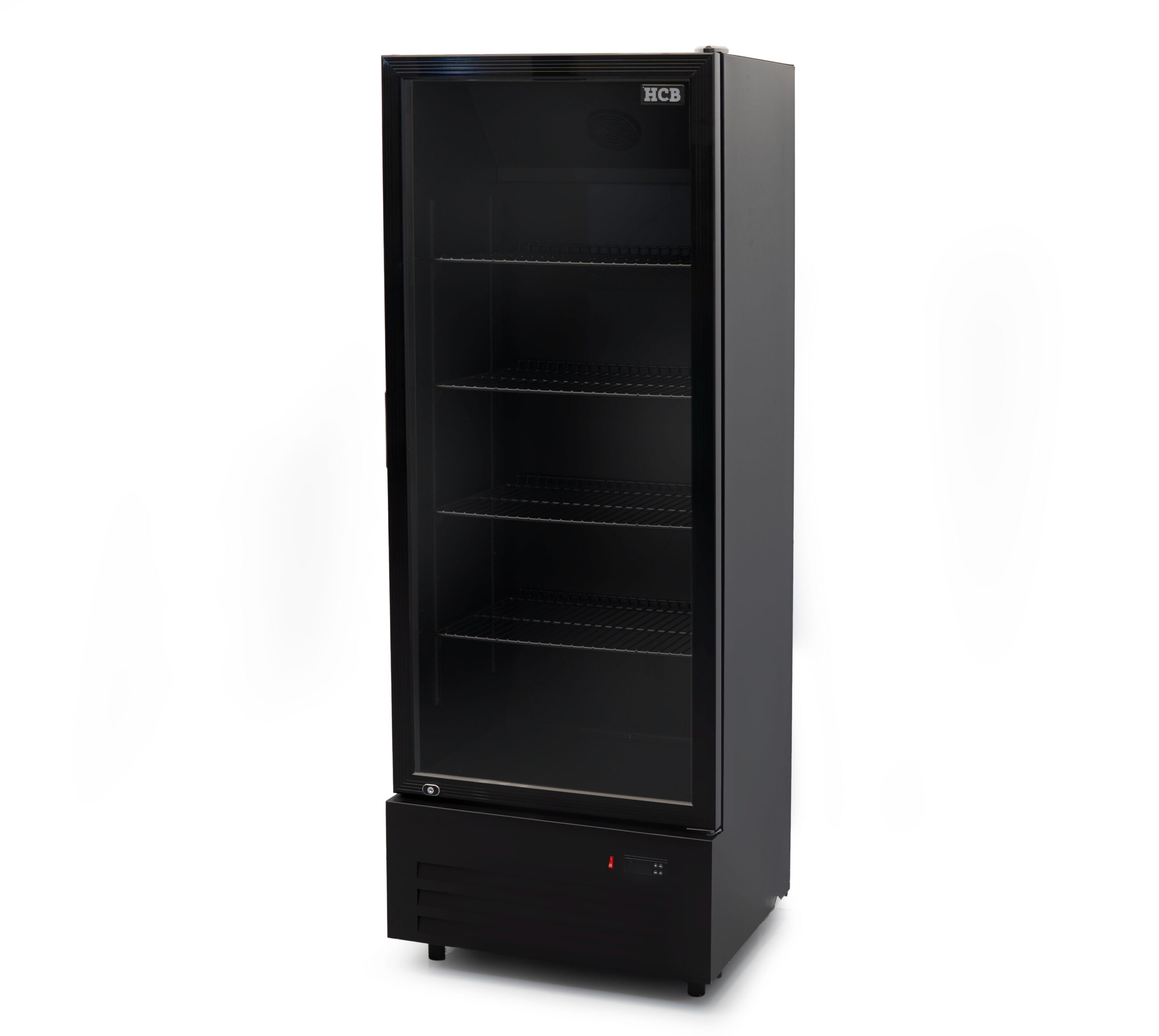 HCB Glass-Door Refrigerator - 289 liters - black - 230V