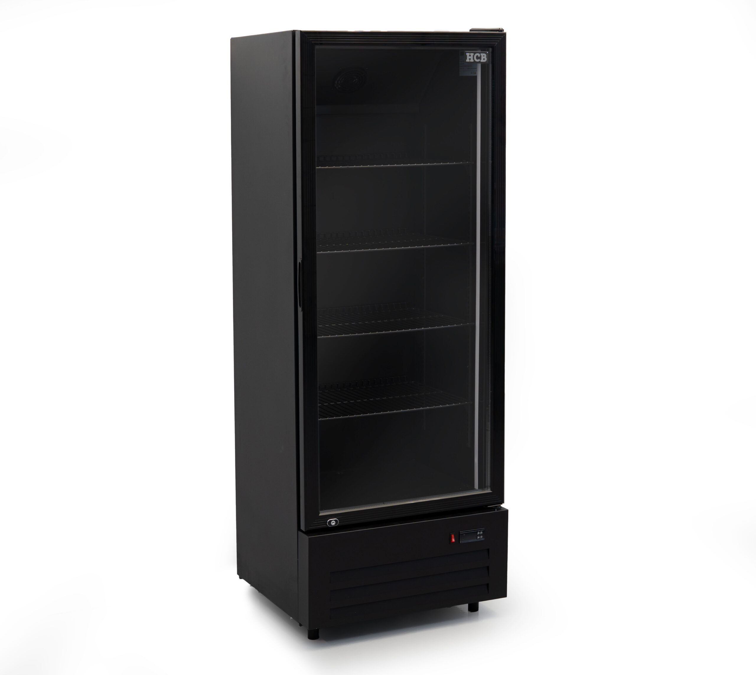 HCB Glass-Door Refrigerator - 289 liters - black - 230V