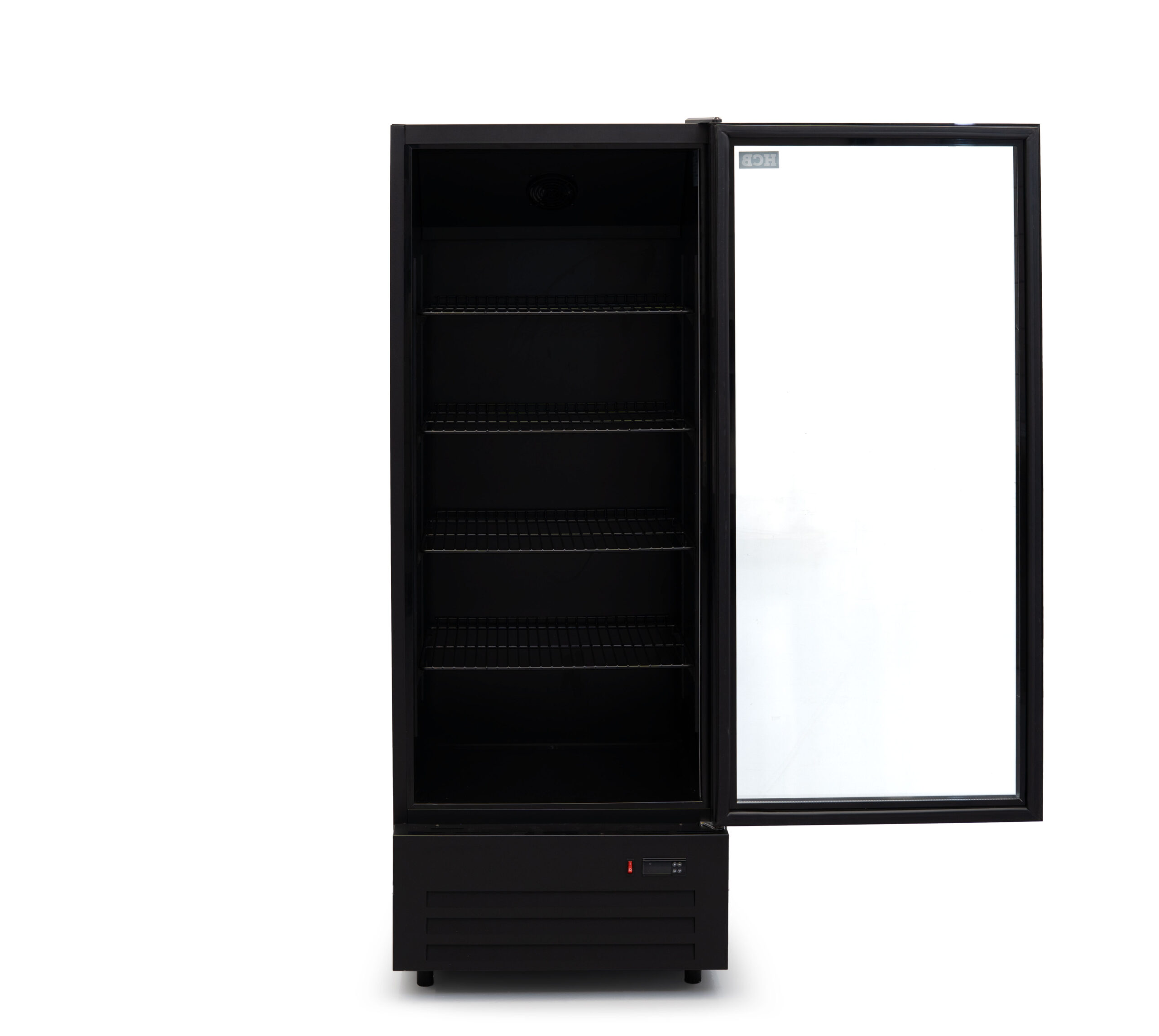 HCB Glass-Door Refrigerator - 289 liters - black - 230V