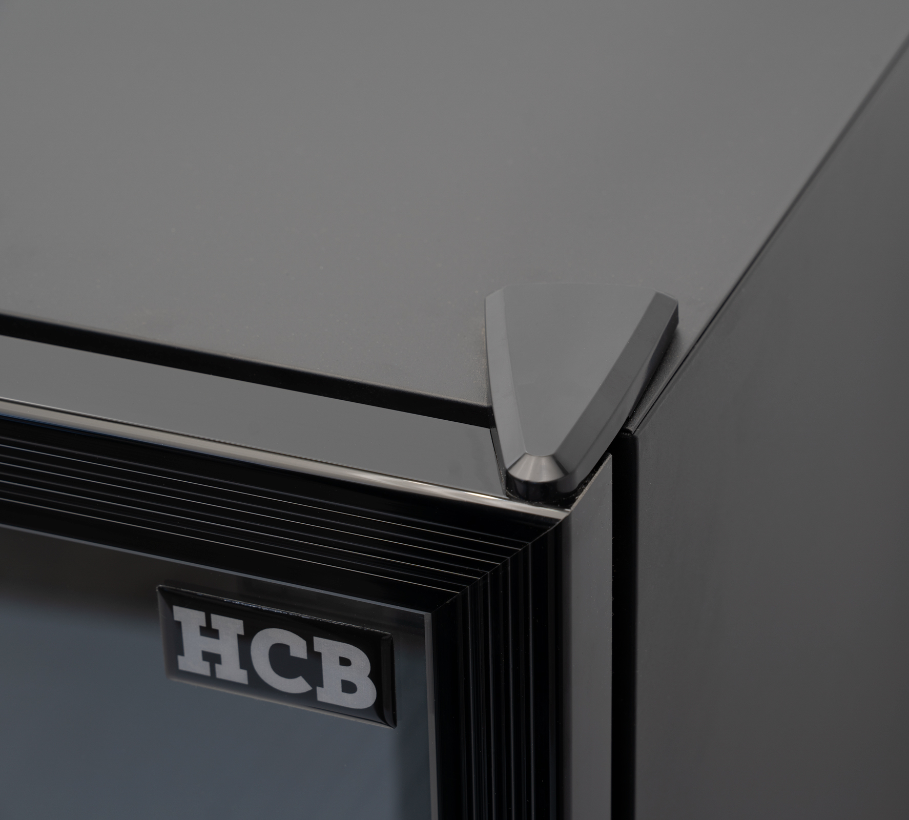 HCB Glass-Door Refrigerator - 289 liters - black - 230V