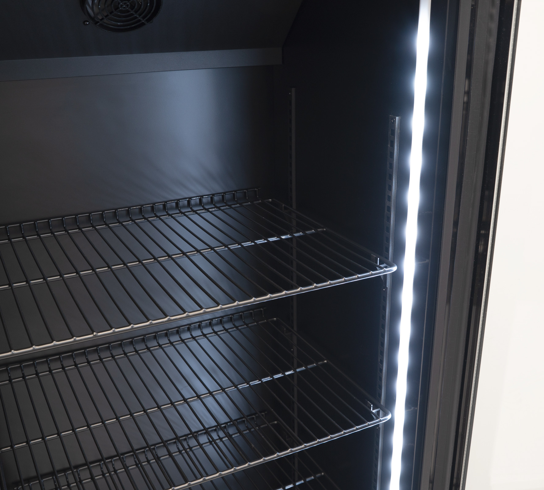 HCB Glass-Door Refrigerator - 289 liters - black - 230V
