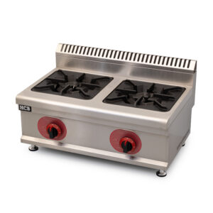 HCB Stove - 2 burners - propane - 14.6 kW - 70 cm - stainless steel
