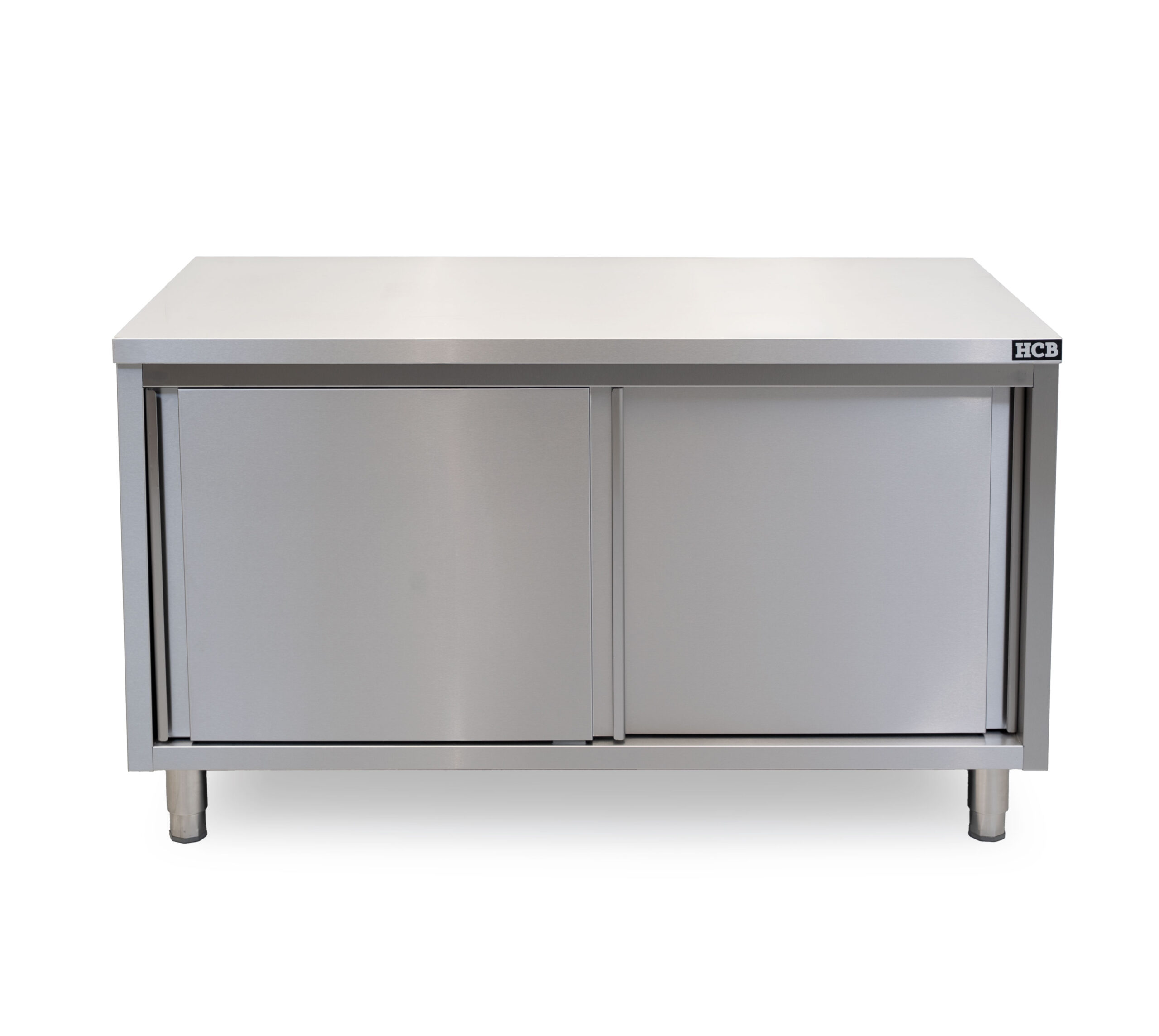 HCB Pro-line Work cabinet - sliding doors - 140 cm - stainless steel