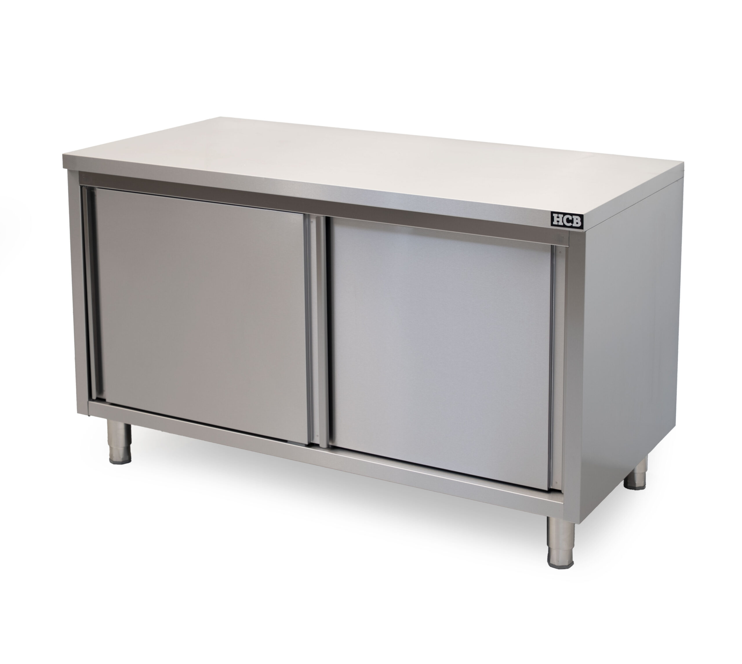 HCB Pro-line Work cabinet - sliding doors - 140 cm - stainless steel