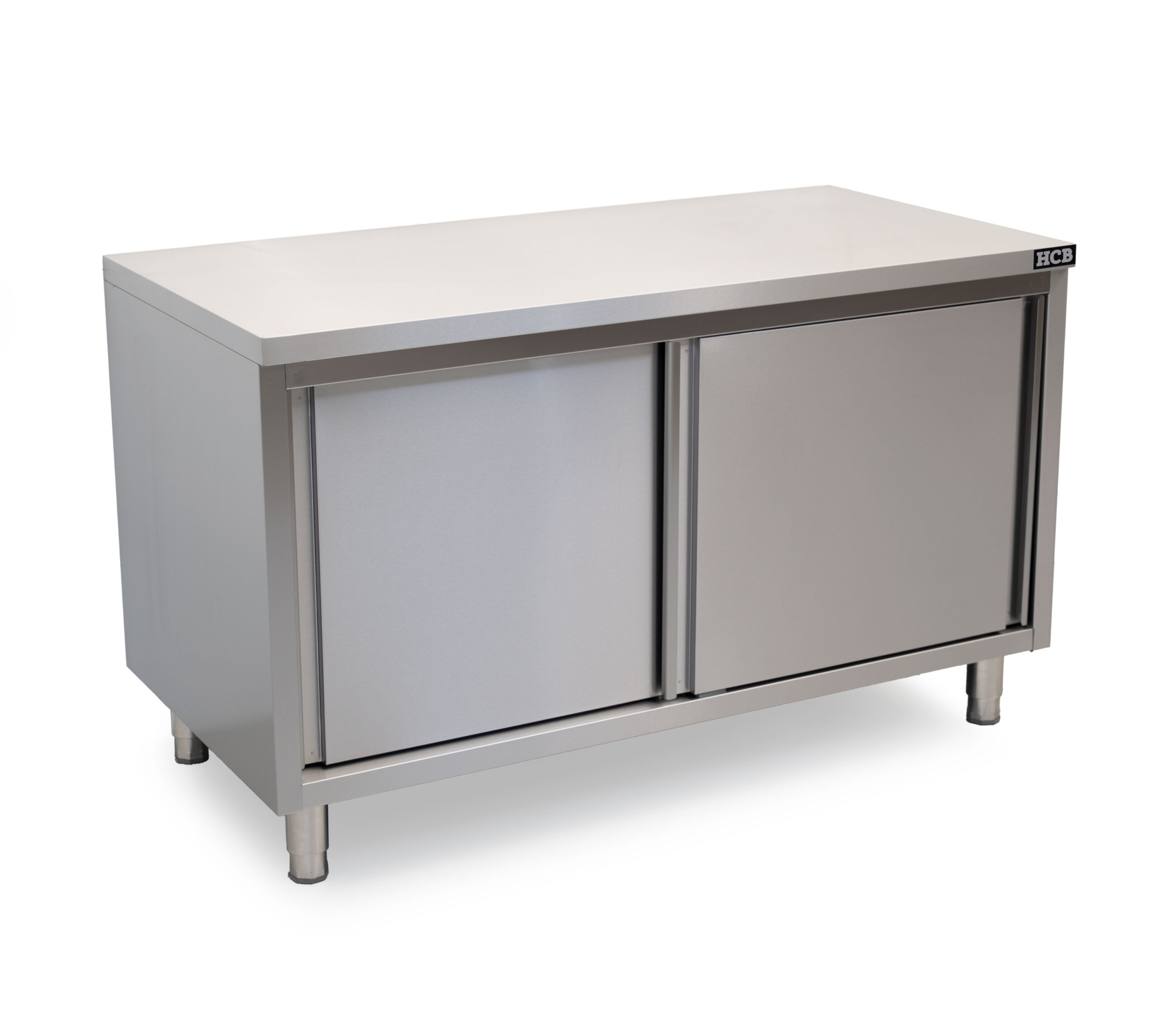 HCB Pro-line Work cabinet - sliding doors - 140 cm - stainless steel