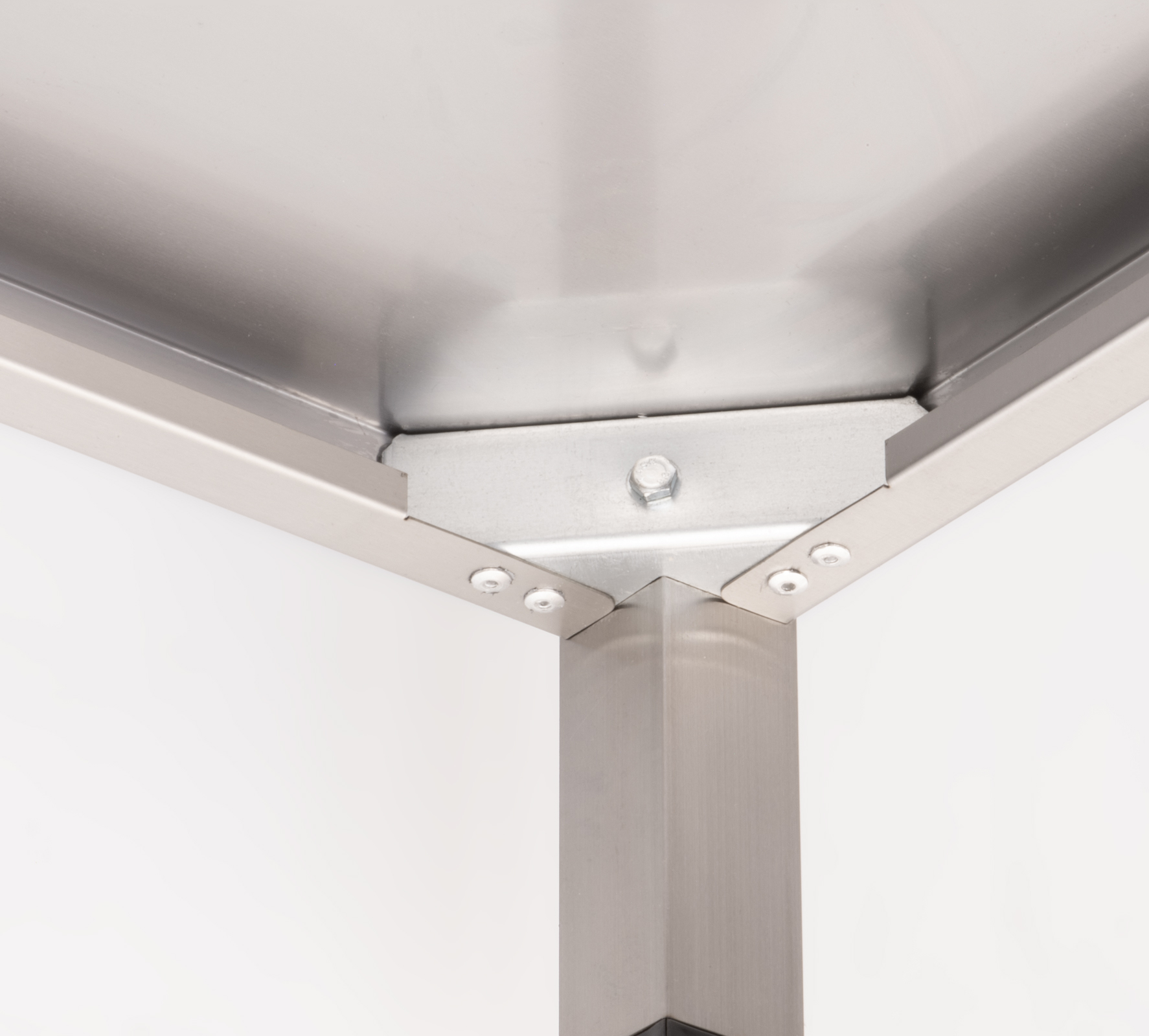 HCB Sink table - double sinks left - 180 cm - stainless steel