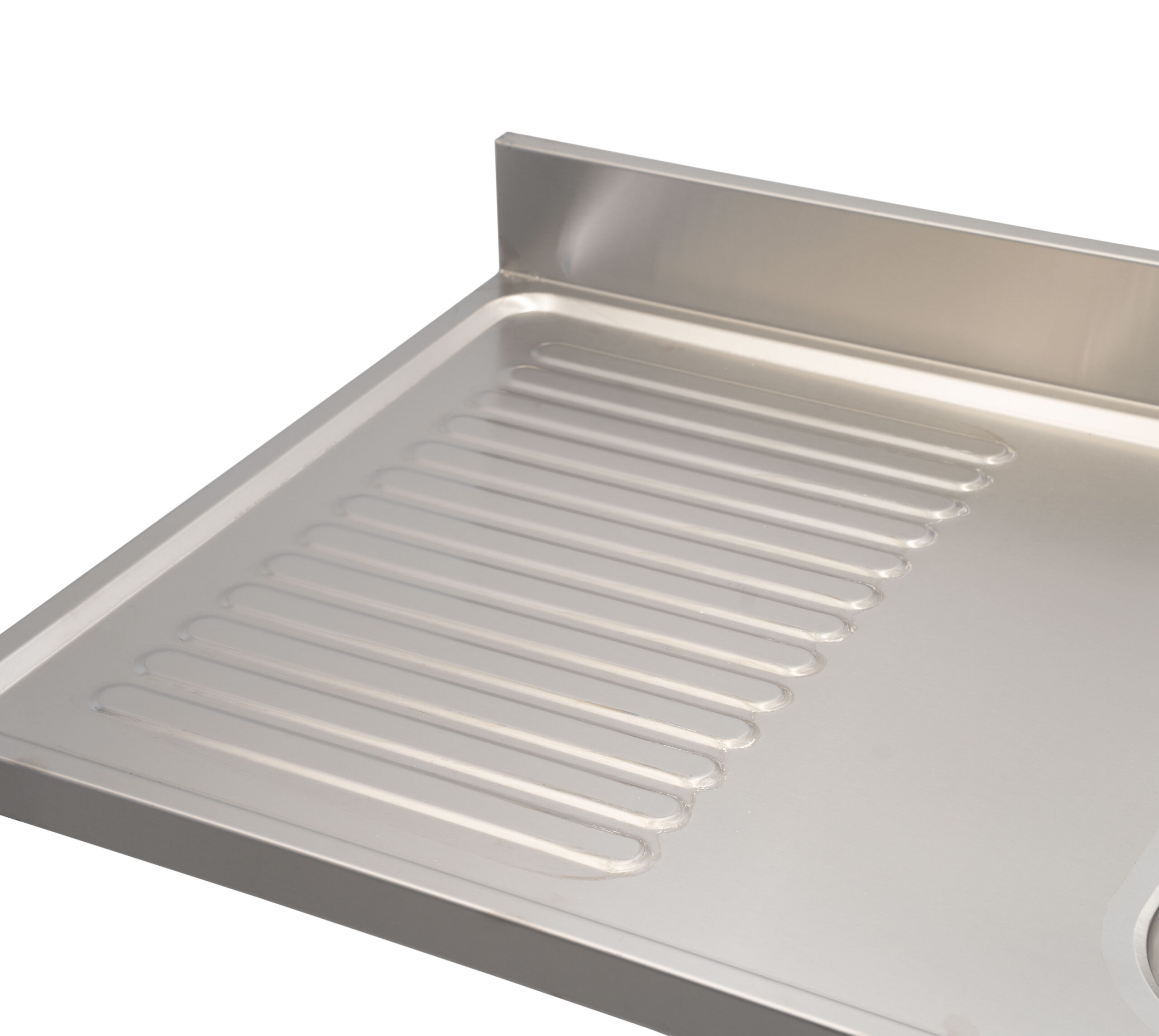 HCB Sink table - double sinks right - 200 cm - stainless steel