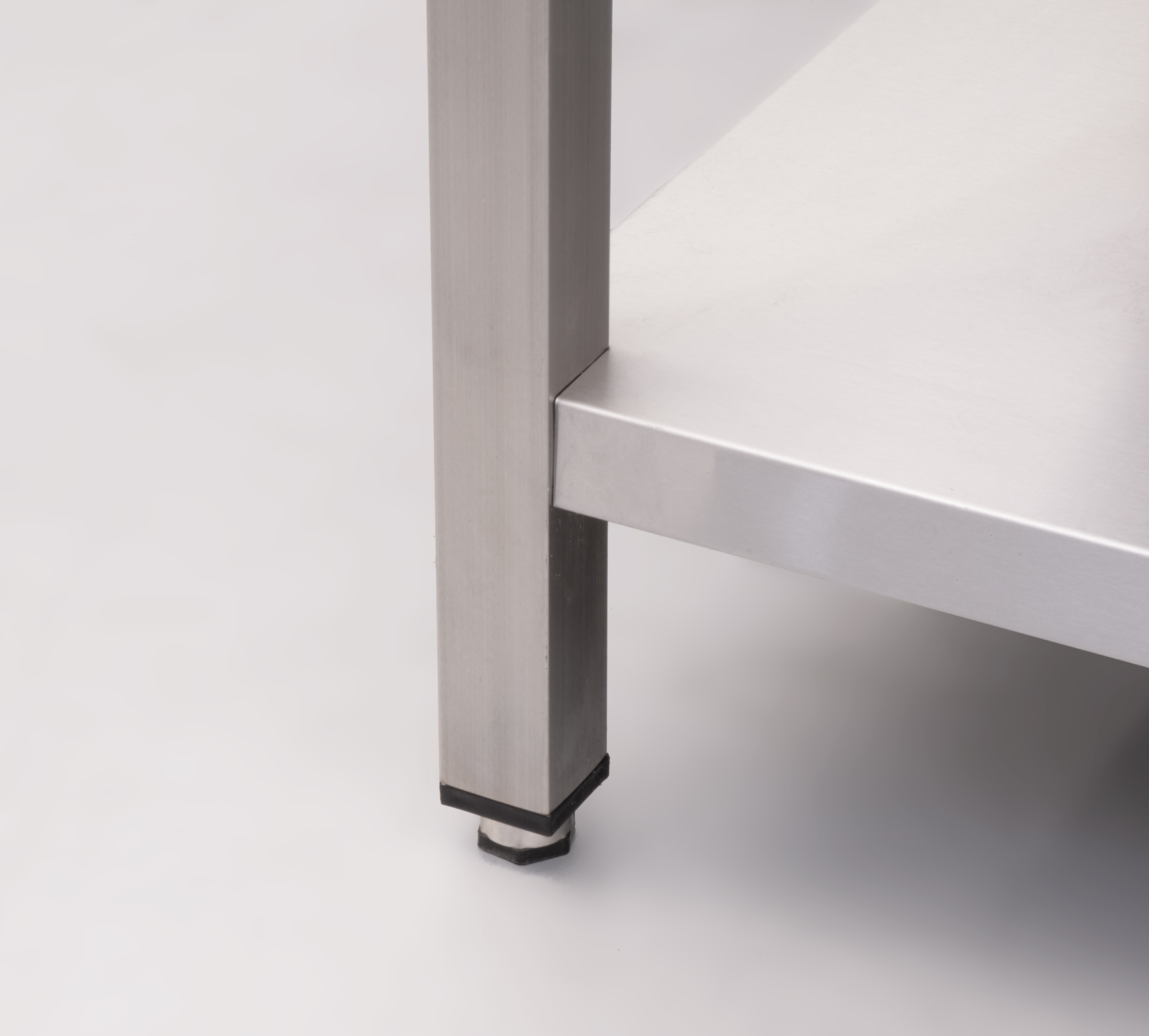 HCB Sink table - double sinks right - 200 cm - stainless steel