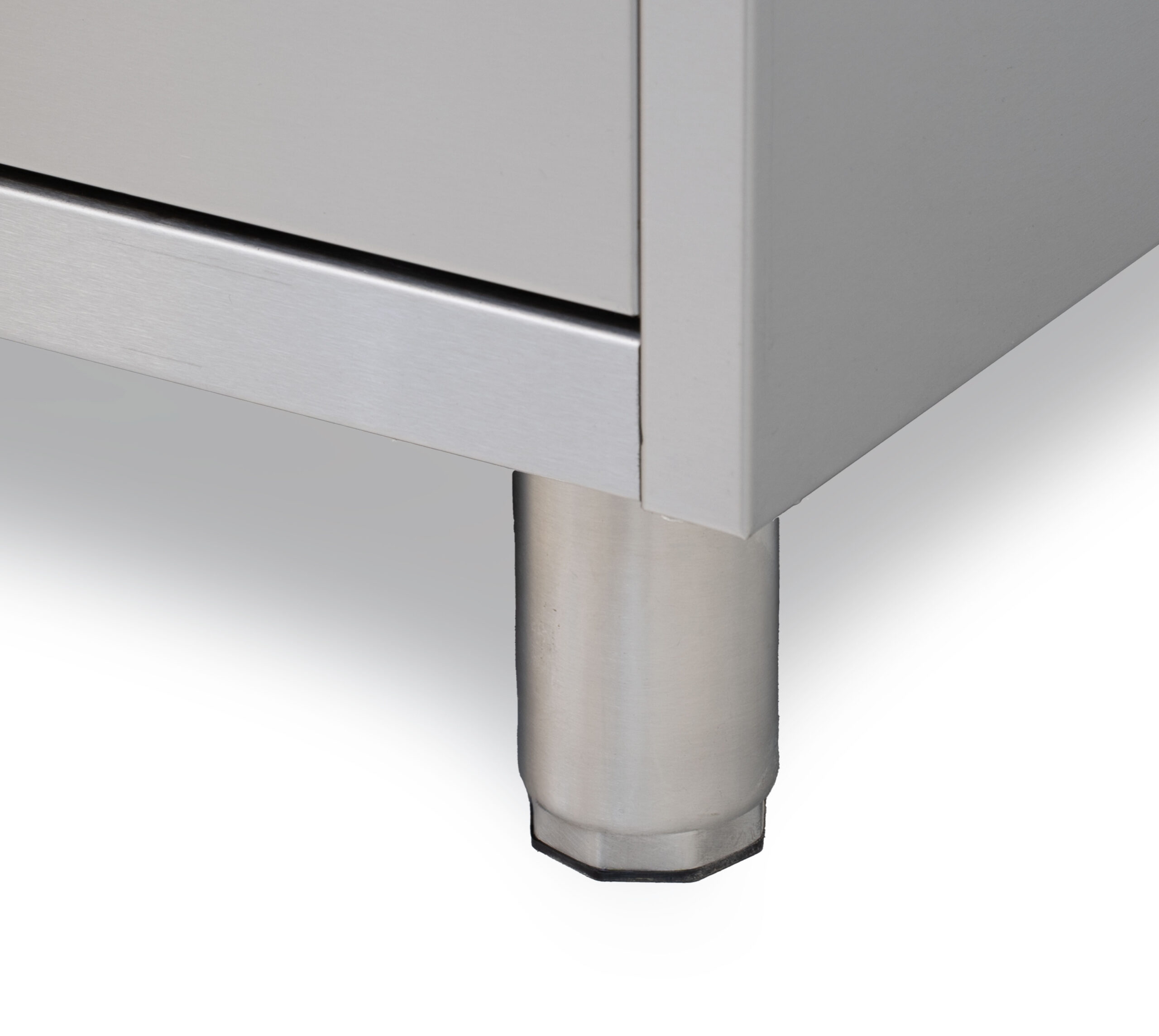HCB Work cabinet - folding door - 3 drawers - waste bin - 160 cm - stainless steel
