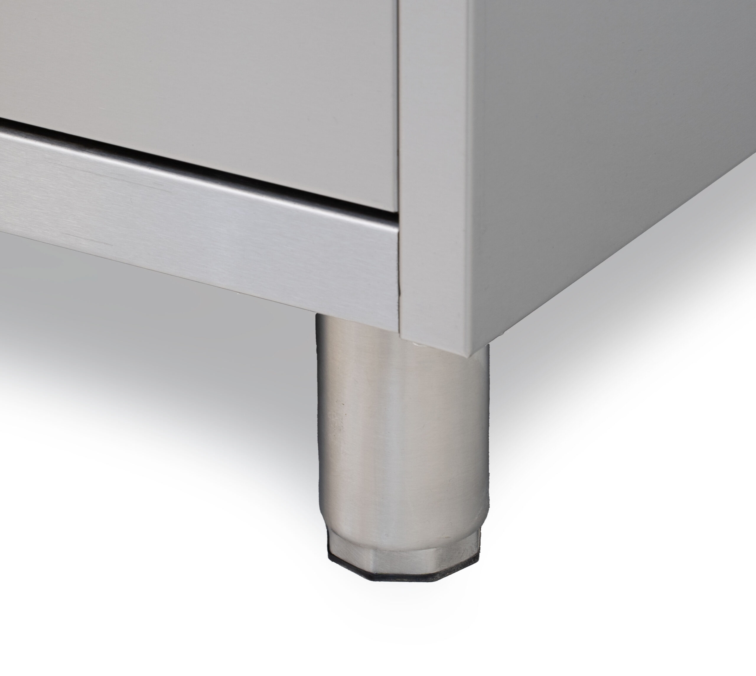 HCB Work cabinet - folding door - 3 drawers - waste bin - 160 cm - stainless steel
