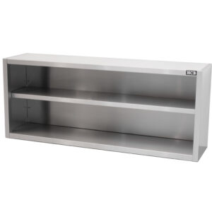 HCB Pro-line Wall cabinet - open model - 160 cm - stainless steel