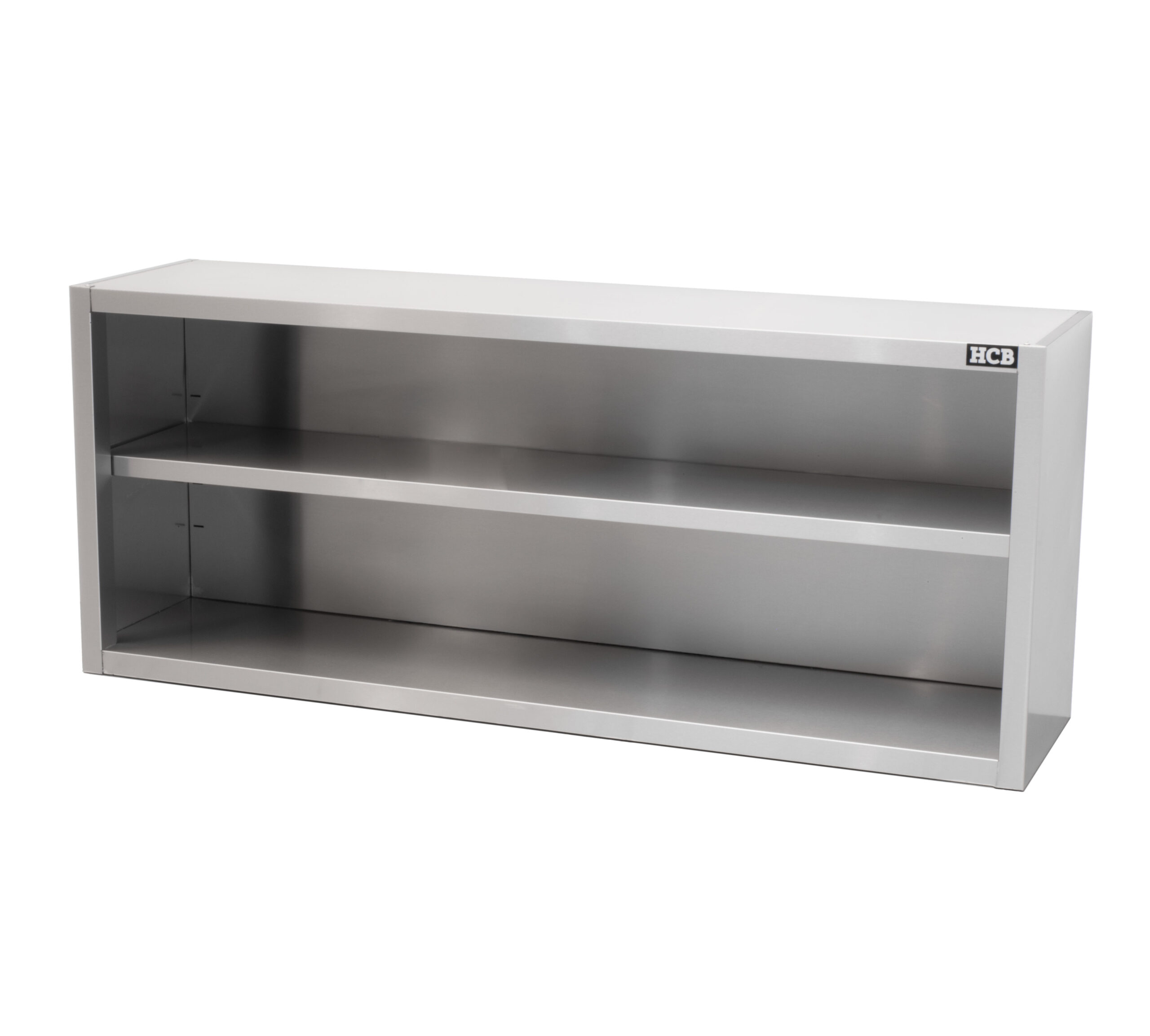 HCB Pro-line Wall cabinet - open model - 160 cm - stainless steel