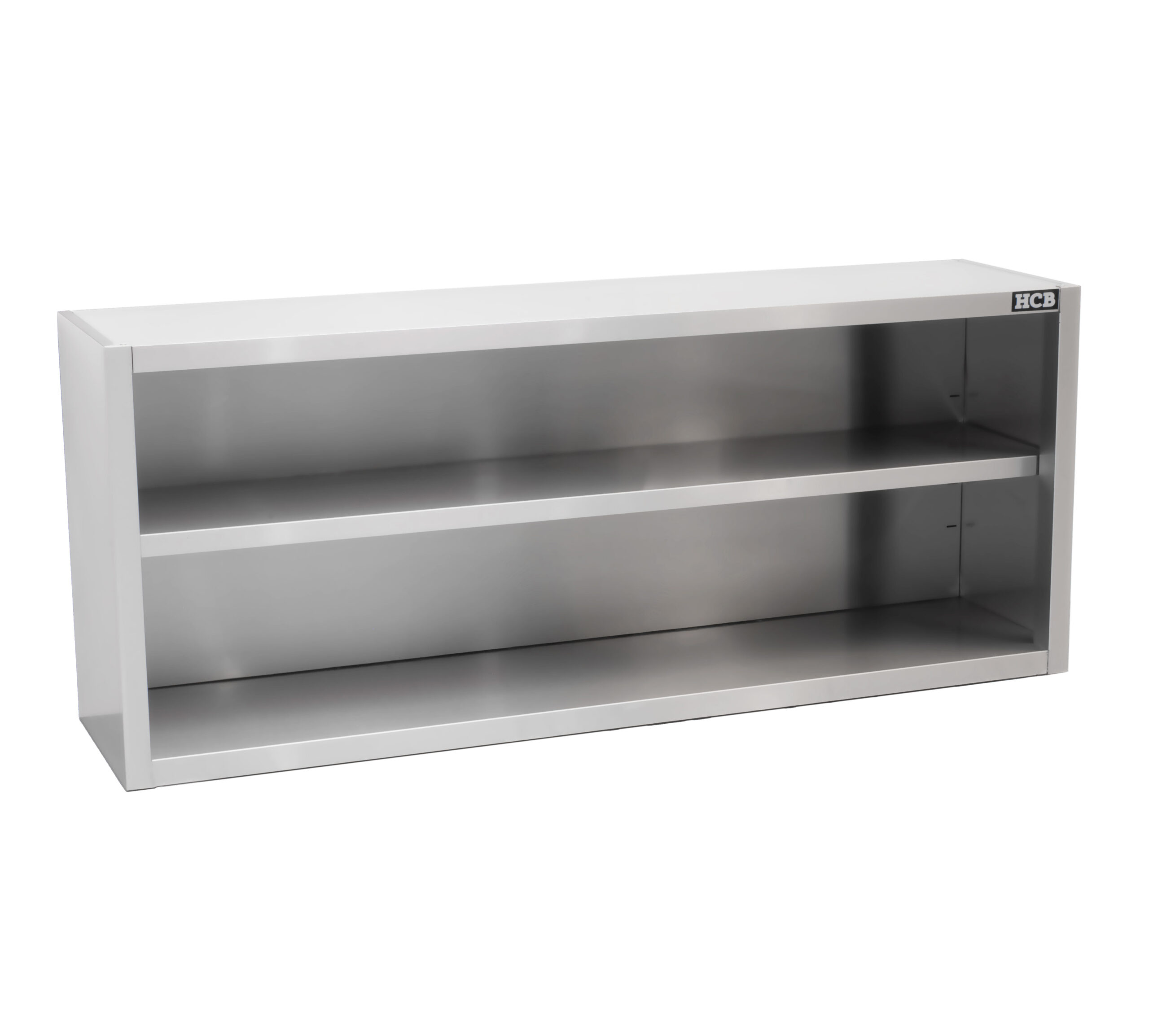HCB Pro-line Wall cabinet - open model - 160 cm - stainless steel