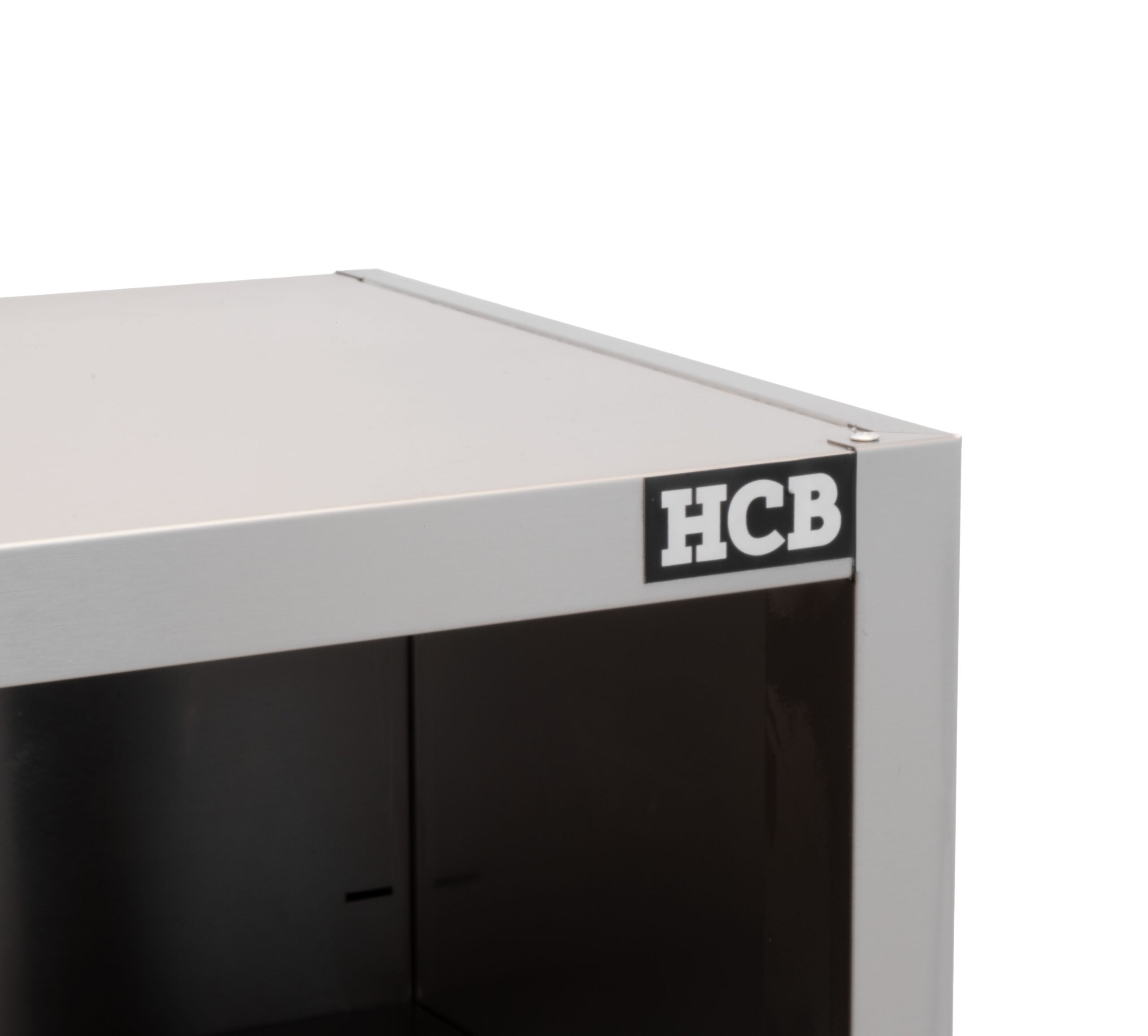 HCB Pro-line Wall cabinet - open model - 160 cm - stainless steel