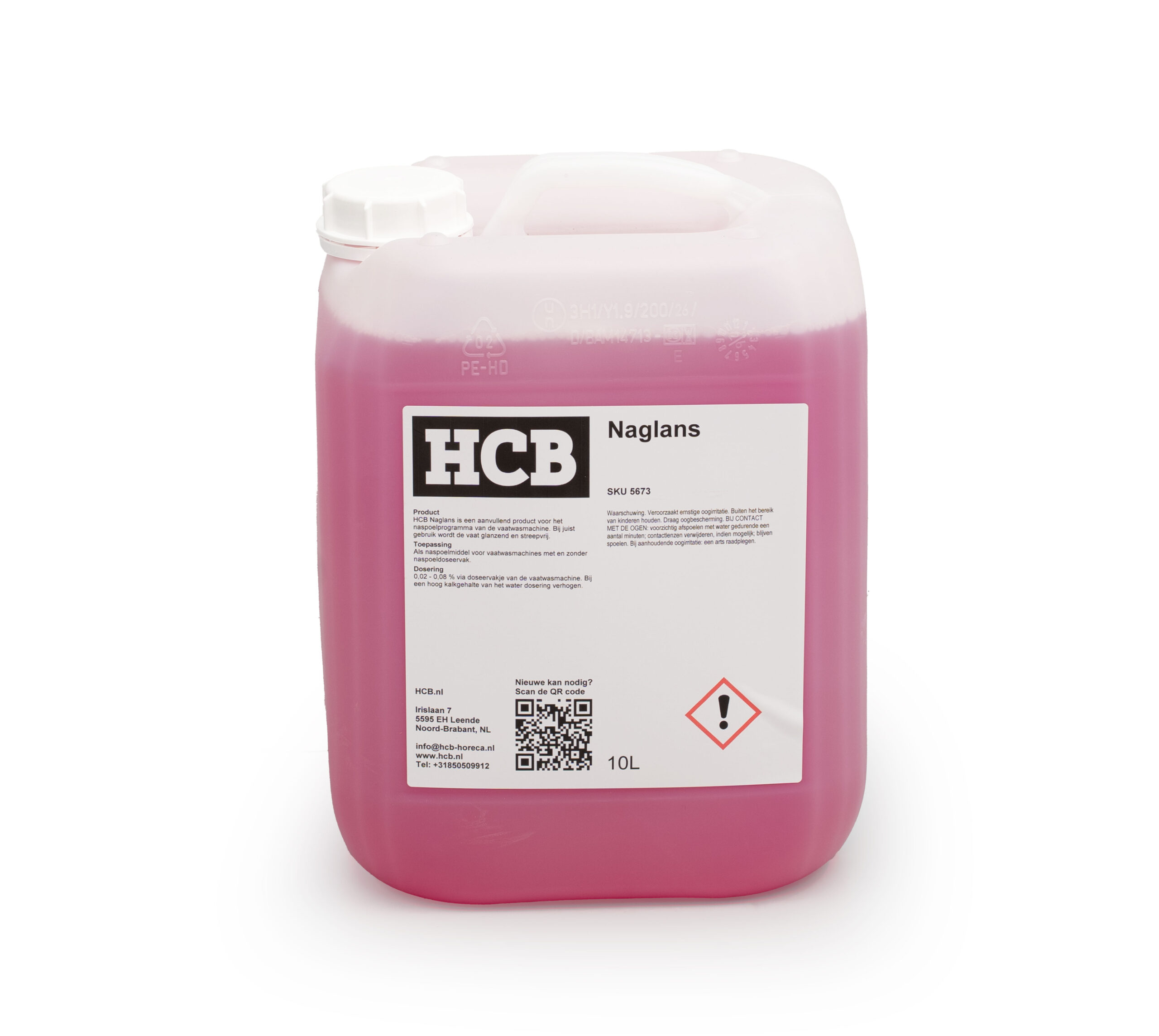 HCB Rinse Aid - 10 liters - dishwashers and glasswashers