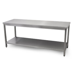 HCB Pro-line Work Table - with undershelf - 200 x 70 x 85 cm - stainless steel