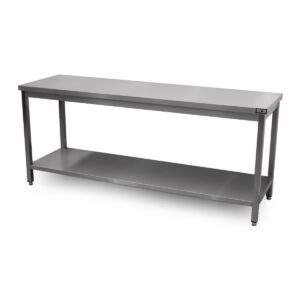 HCB Pro-line Work Table - with undershelf - 200 x 60 x 85 cm - stainless steel