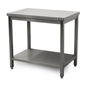 HCB Pro-line Work Table - with undershelf - 90 x 60 x 85 cm - stainless steel
