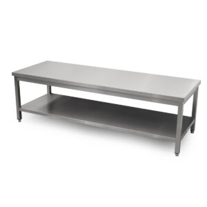 HCB Pro-line Work Table - with undershelf - 200 x 70 x 60 cm - stainless steel