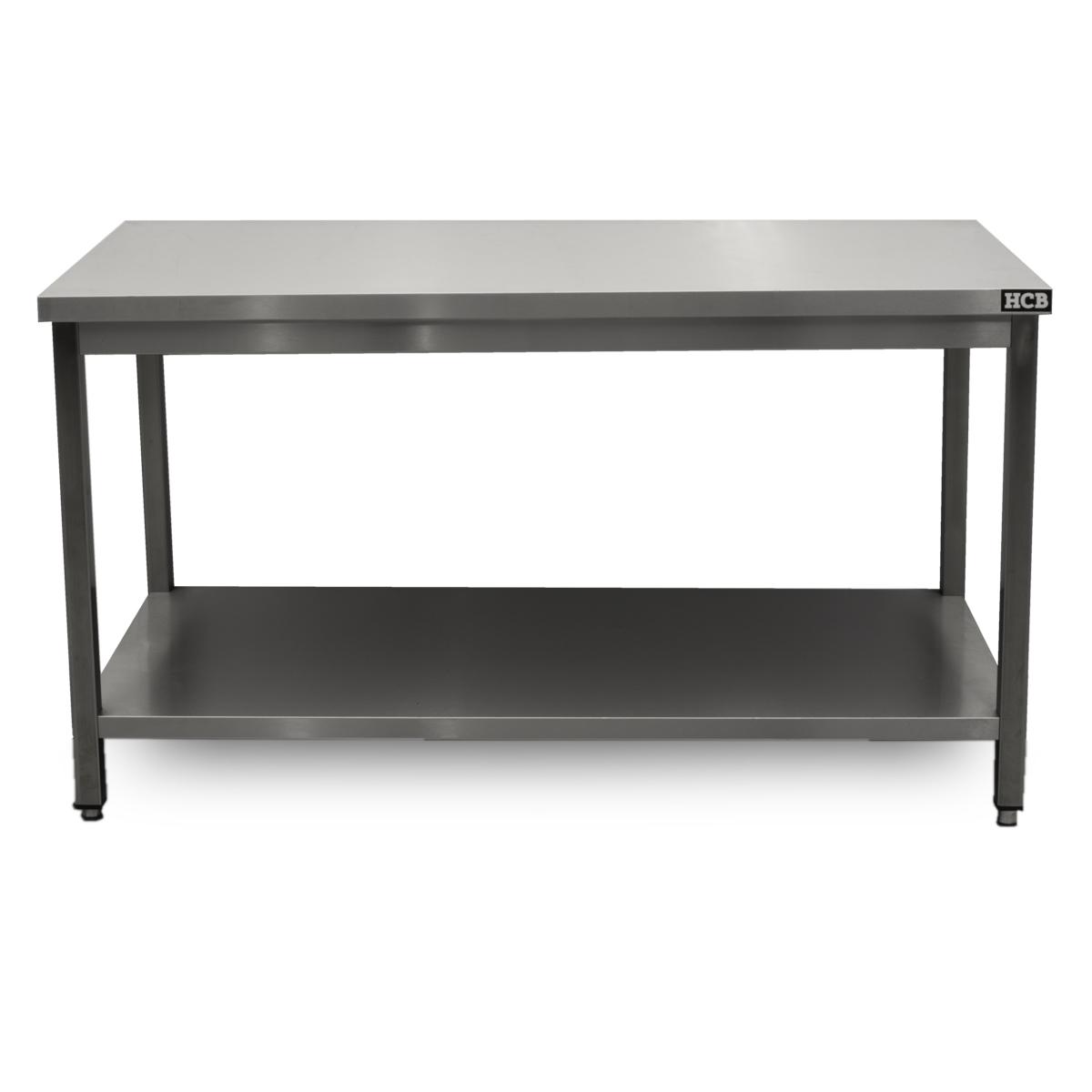 HCB Pro-line Work Table - with undershelf - 150 x 70 x 85 cm - stainless steel